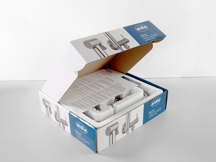 Kit de Chuveiro Higiénico BASIC MAXI Cromado - AIDIA - 5606240169696