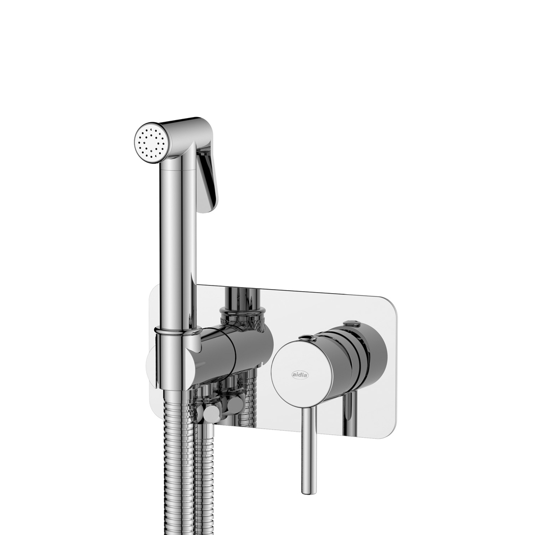 Kit de Chuveiro Higiénico Encastrar CURVE Cromado - AIDIA - 5606240231348