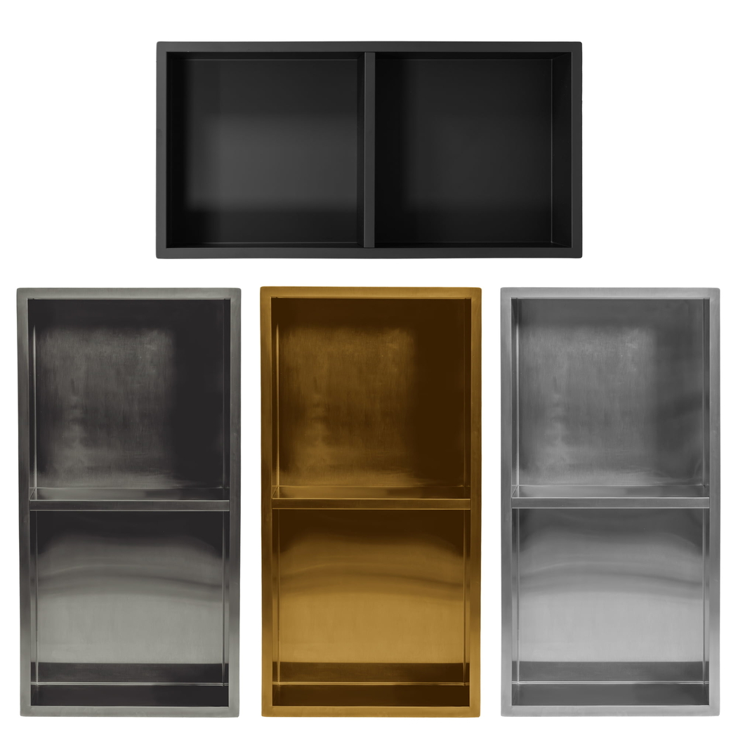 Nicho de Parede com Separador VITTA Gun Metal 60x30 - AIDIA - 5606240230815