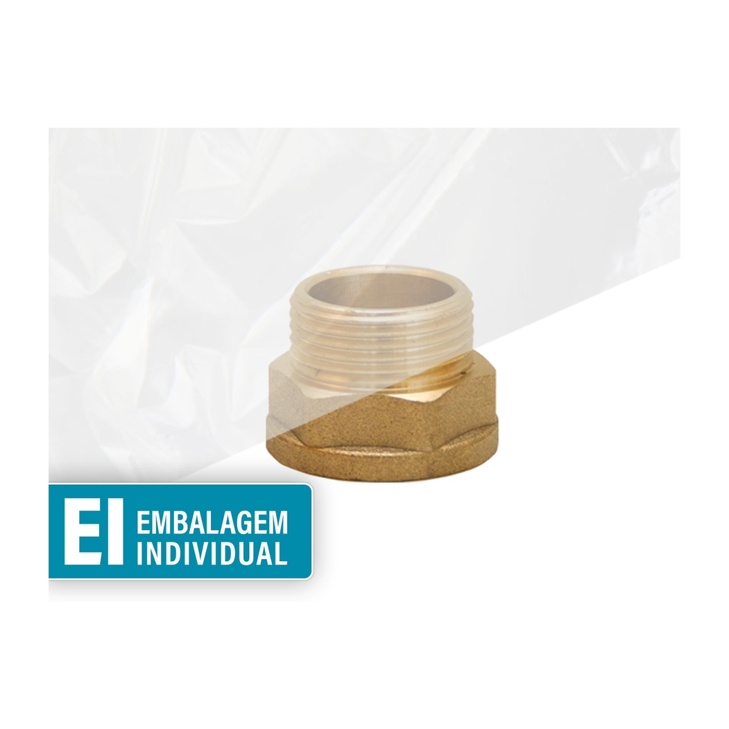 União Sextavada Latão M/F ⅜