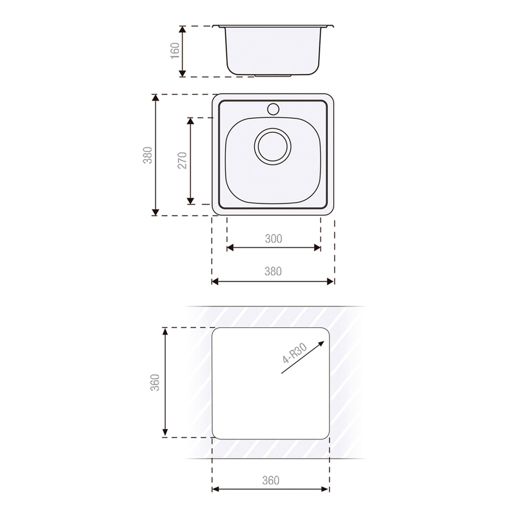 Banca de Cozinha ZURICH Cromada 38x38cm - 8435183134631