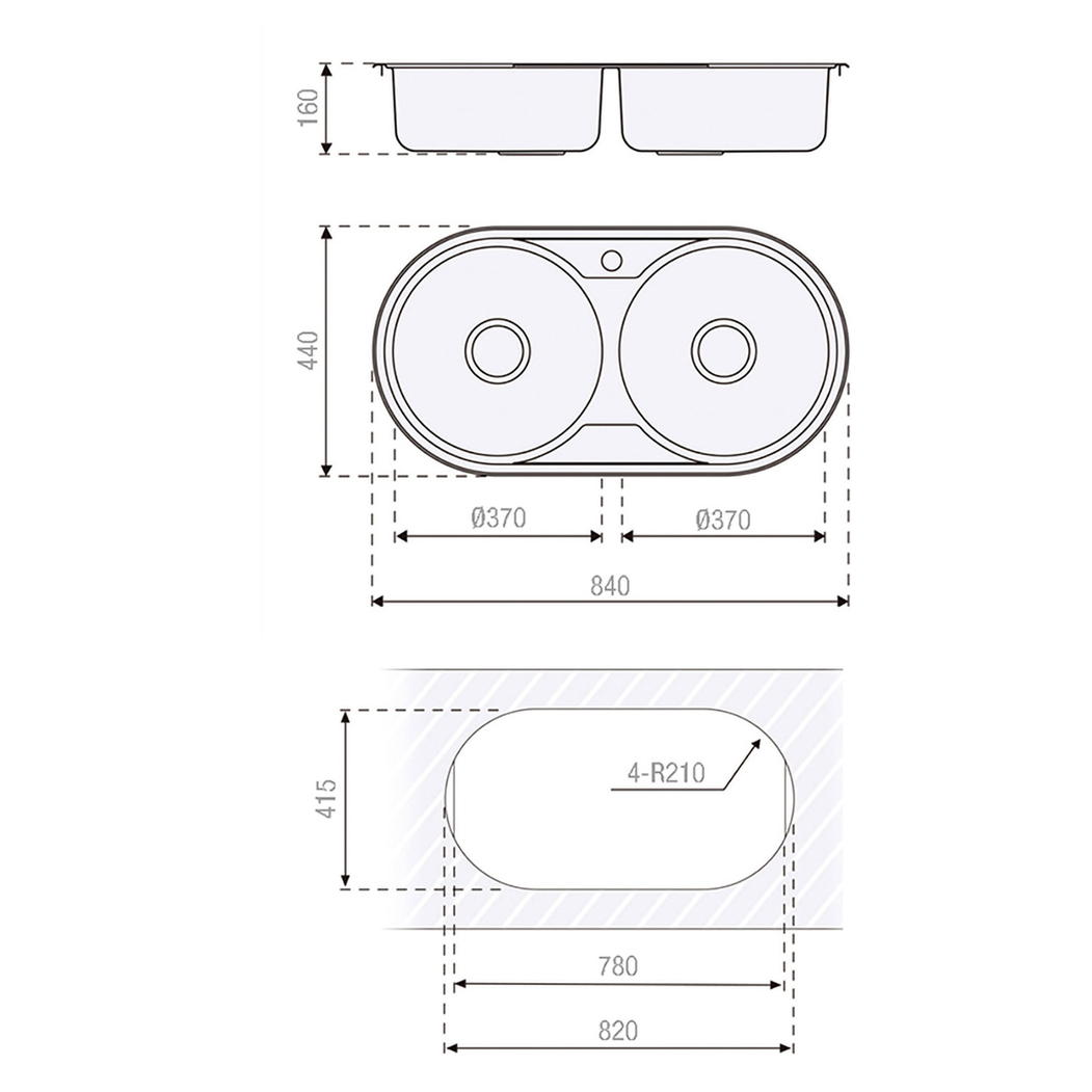 Banca de Cozinha PARIS Cromada 84x44cm - 8435183134907