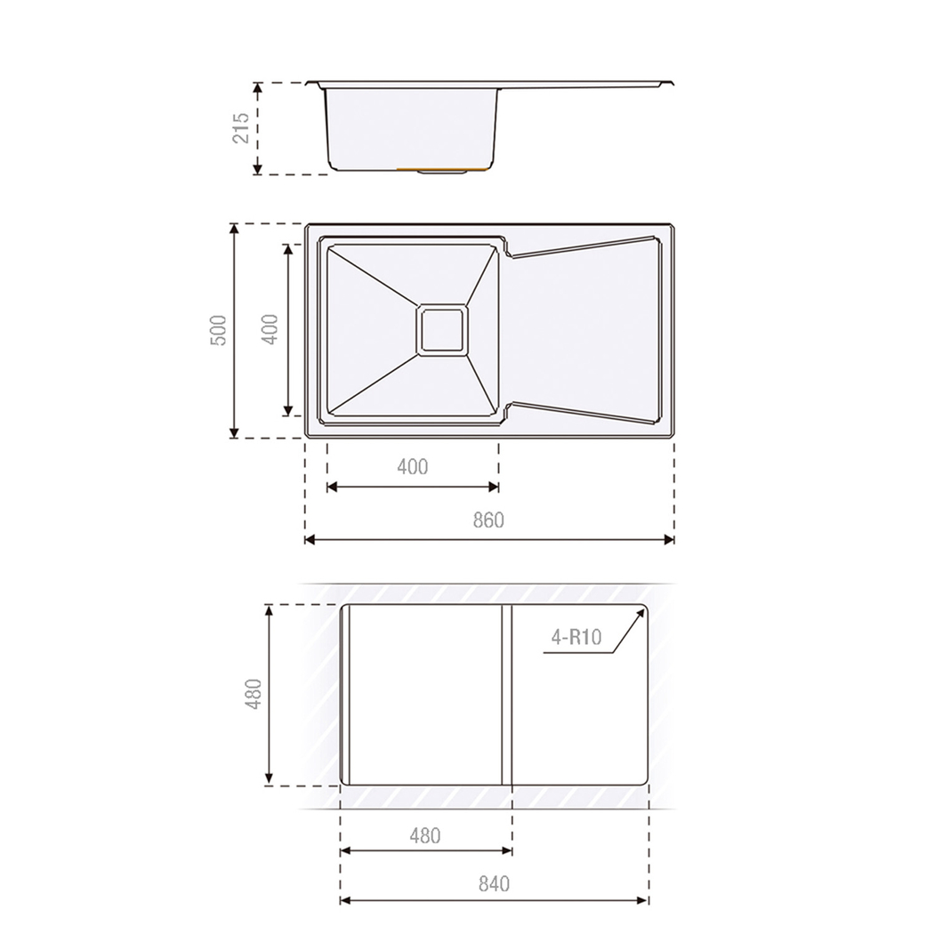 Banca de Cozinha NUEVA YORK Cromada 86x50cm - 8435183133740