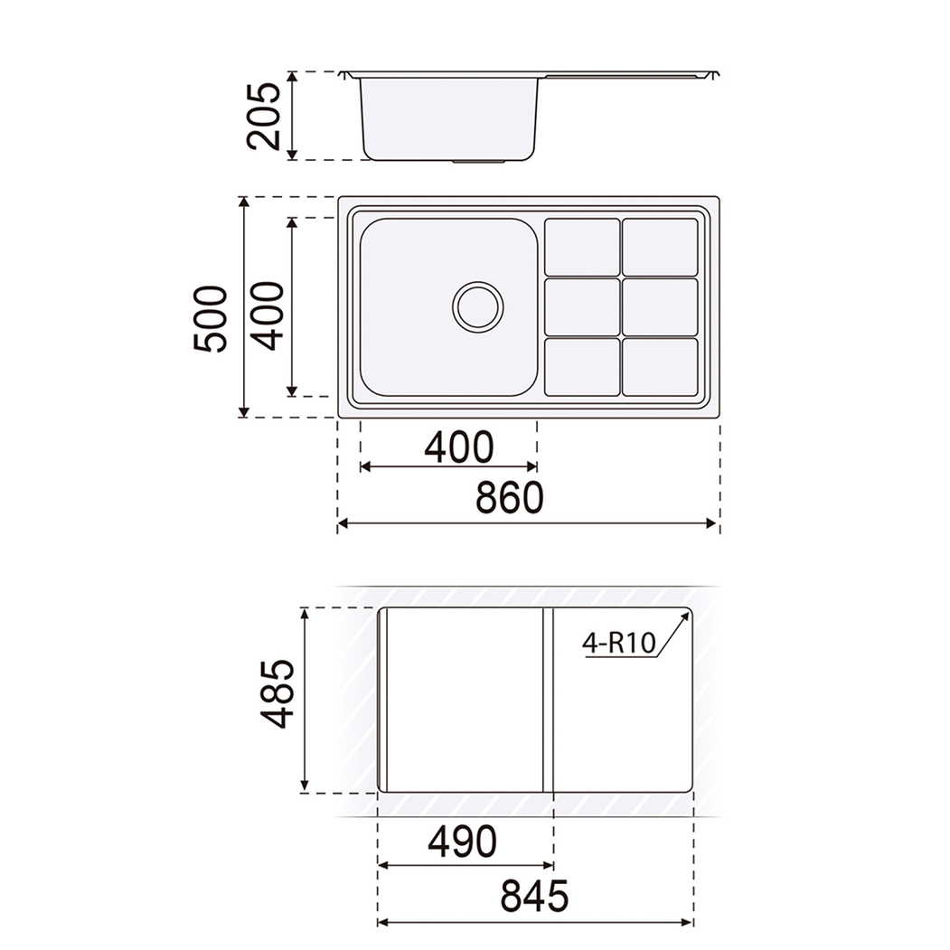 Banca de Cozinha MADRID Cromada 97x50cm - 8435183133733