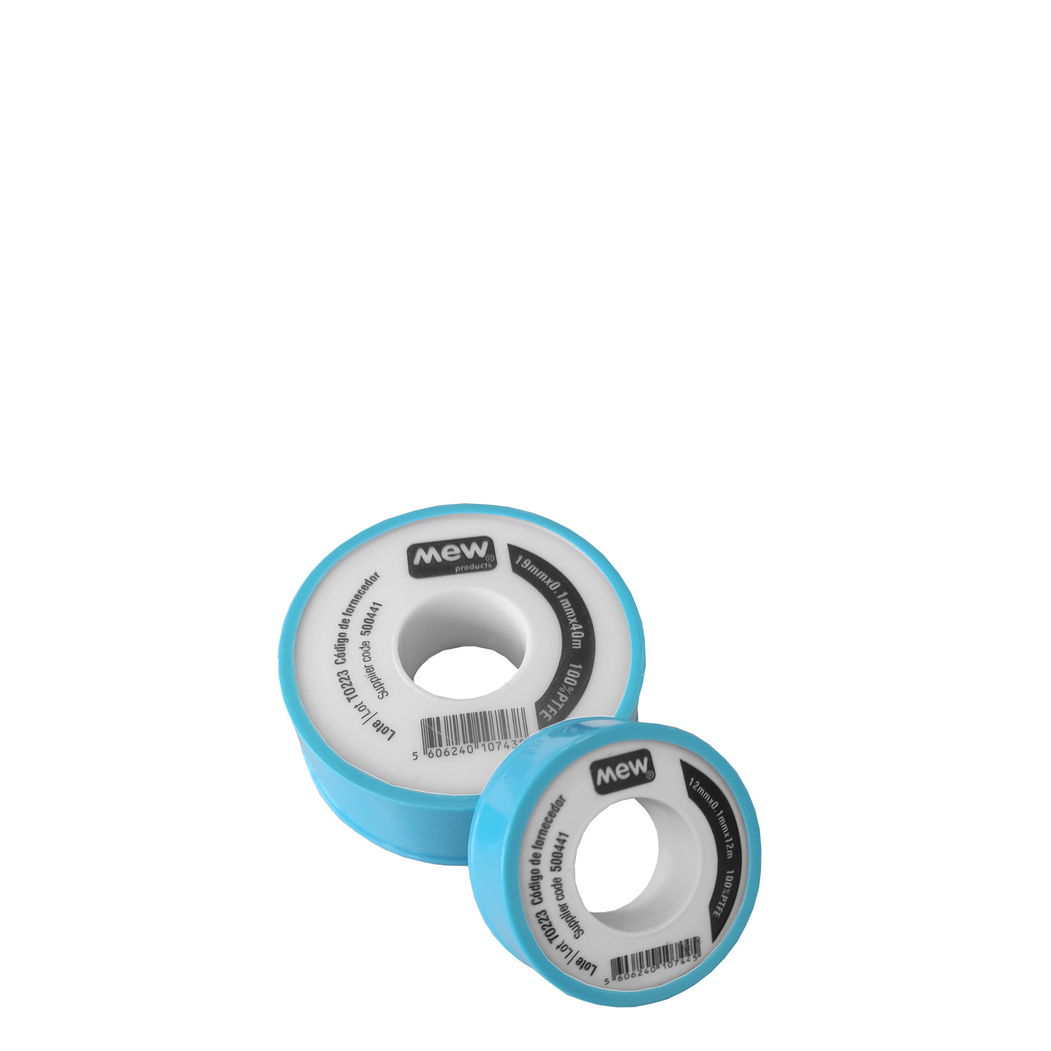 Fita Teflon p/ Água 12 mm x 12 m - MEW - 5606240107445