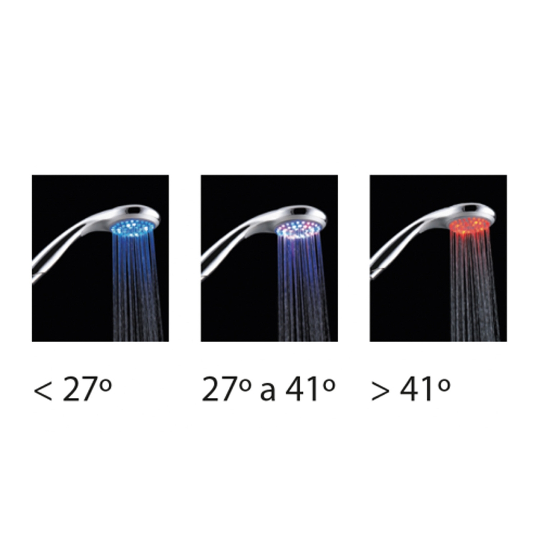 Chuveiro de Mão LED RAINBOW Cromado - AIDIA - 5606240139835
