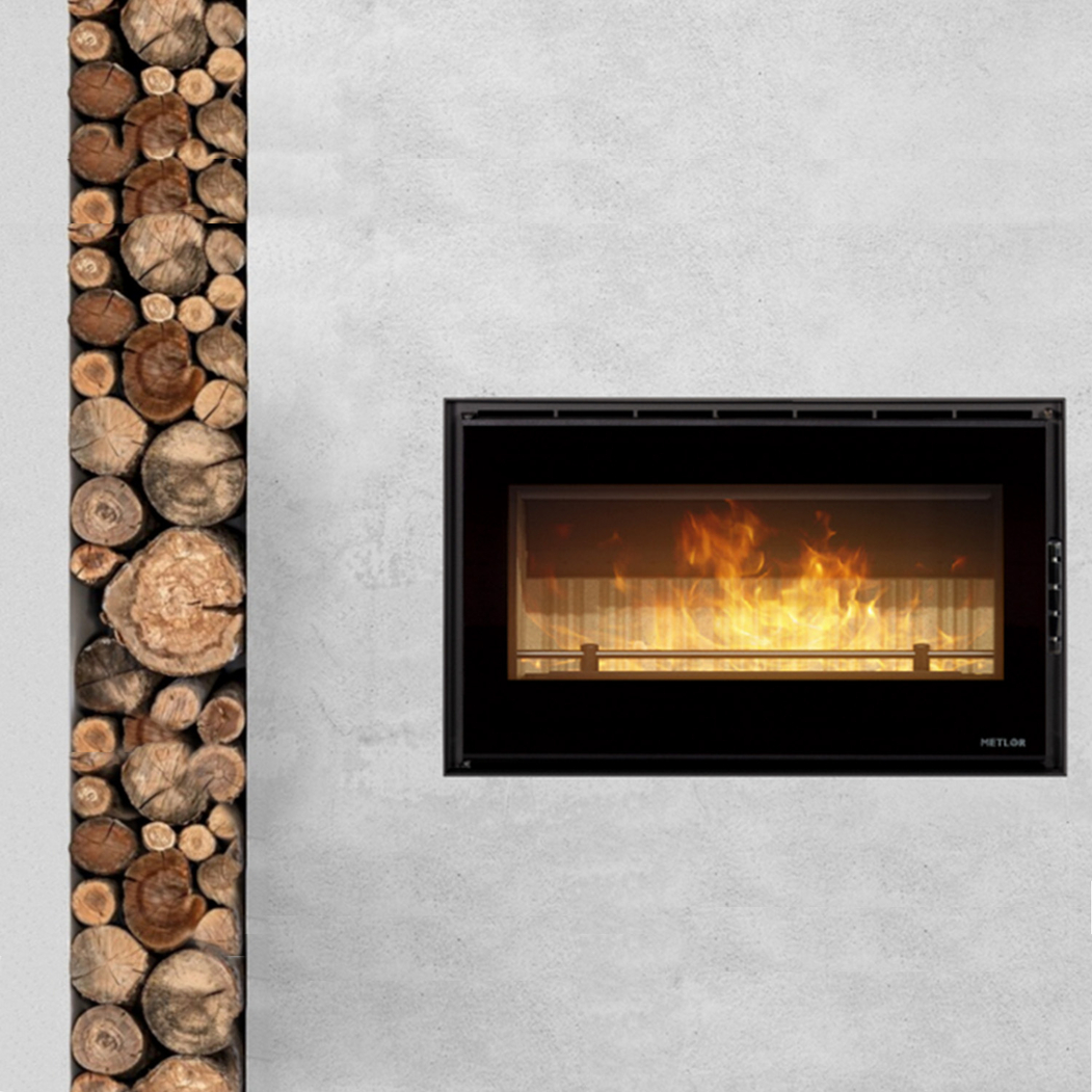 Recuperador Calor a Lenha ELOS 98 VITRUS 10.2 Kw - METLOR - 5606240222612